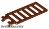 Lego Bar 7 x 3 with 2 U Clips (Ladder), Reddish brown
