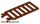 Lego Bar 7 x 3 with 2 U Clips (Ladder), Reddish brown