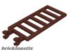 Lego Bar 7 x 3 with 2 U Clips (Ladder), Brown ( Old brown )