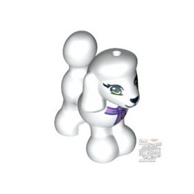 Lego Dog, Poodle W-Hole Ø1.5 No. 1 - Dec.1, White