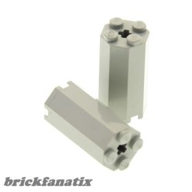Lego Brick, Modified Octagonal 2 x 2 x 3 1/3, Light gray