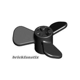 Lego Propeller 3 Blade 3 Diameter with Axle Hole, Black
