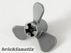 Lego Propeller 3 Blade 3 Diameter with Axle Hole, Flat silver