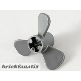   Lego Propeller 3 Blade 3 Diameter with Axle Hole, Flat silver