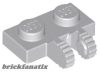 Lego Hinge Plate 1 x 2 Locking with 2 Fingers on Side and 9 Teeth, Light grey