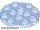 Lego Plate, Round 4 x 4 with Hole, Bright light blue