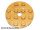 Lego Plate Round 4 x 4 with Hole, Gold