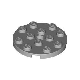 Lego Plate Round 4 x 4 with Hole, Light bluish gray