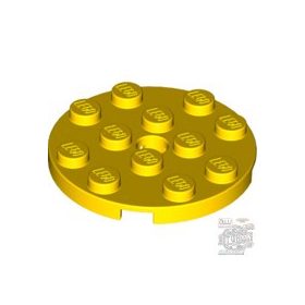Lego PLATE 4X4 ROUND W. SNAP, Bright yellow
