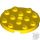 Lego PLATE 4X4 ROUND W. SNAP, Bright yellow
