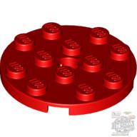 Lego PLATE 4X4 ROUND W. SNAP, Bright red