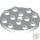 Lego Plate, Round 4 x 4 with Hole, White