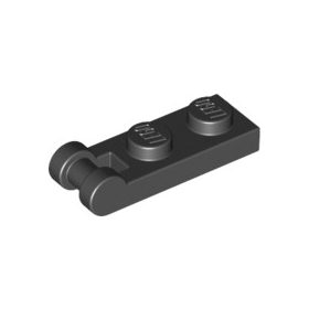 Lego Plate, Modified 1 x 2 with Bar Handle on End, Black