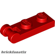 Lego PLATE 1X2 W/SHAFT Ø3.2, Bright red