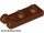 Lego PLATE 1X2 W/SHAFT Ø3.2, Reddish brown