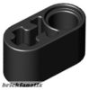 Lego Technic, Liftarm Thick 1 x 2 - Axle Hole, Black
