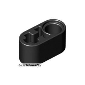 Lego Technic, Liftarm Thick 1 x 2 - Axle Hole, Black