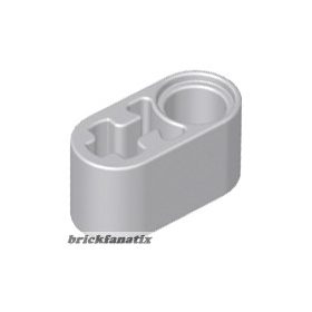 Lego Technic, Liftarm Thick 1 x 2 - Axle Hole, Light grey