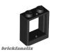 Lego Window 1 x 2 x 2 Flat Front, Black