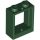 Lego Window 1 x 2 x 2 Flat Front, Dark green