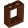 Lego Window 1 x 2 x 2 Flat Front, Reddish brown
