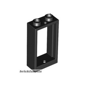 Lego Window 1 x 2 x 3 Flat Front, Black