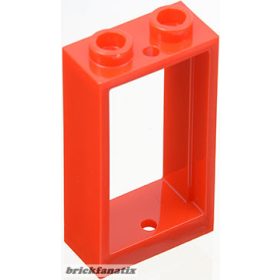 Lego Window 1 x 2 x 3 Flat Front, Red