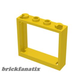 Lego Window 1 x 4 x 3 - No Shutter Tabs, Yellow