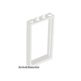   Lego Door, Frame 1 x 4 x 6 with 2 Holes on Top and Bottom, White
