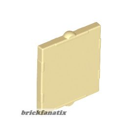 Lego Glass for Window 1 x 2 x 2 Flat Front, Tan