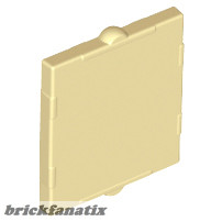 Lego Glass for Window 1 x 2 x 2 Flat Front, Tan