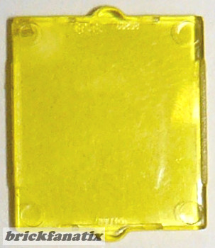 Lego Glass for Window 1 x 2 x 2 Flat Front, Transparent yellow