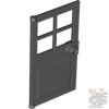 Lego Door 1 x 4 x 6 with 4 Panes and Stud Handle, Black