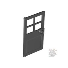 Lego Door 1 x 4 x 6 with 4 Panes and Stud Handle, Black