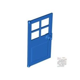 Lego Door 1 x 4 x 6 with 4 Panes and Stud Handle, Blue