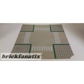   Lego Baseplate, Road 32 x 32 9-Stud Crossroads with Road Pattern