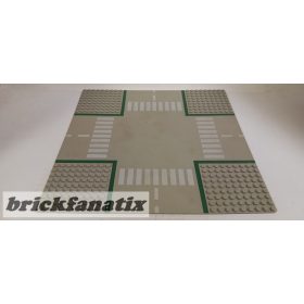   Lego Baseplate, Road 32 x 32 9-Stud Crossroads with Road Pattern
