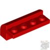 Lego BRICK W. BOW 4X1X1 1/3, Bright red