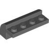 Lego BRICK W. BOW 4X1X1 1/3, Dark grey