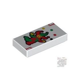 Lego Flat Tile 1X2 "No. 12", White