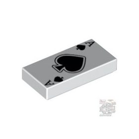 Lego Flat Tile 1X2 "No. 13", White