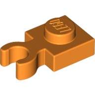 Lego PLATE 1X1 W. HOLDER, Bright orange