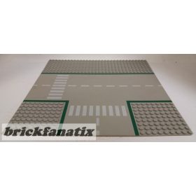   Lego Baseplate, Road 32 x 32 9-Stud T Intersection with Road Pattern