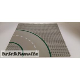 Lego Baseplate, Road 32 x 32 9-Stud Curve with Road Pattern