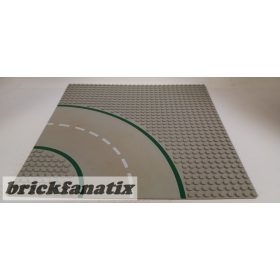 Lego Baseplate, Road 32 x 32 9-Stud Curve with Road Pattern