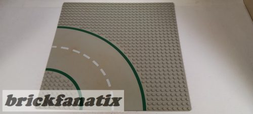 Lego Baseplate, Road 32 x 32 9-Stud Curve with Road Pattern