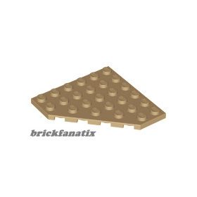 Lego Corner Plate 6X6X45°, Dark tan