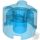 Lego Brick Ø16 W. Cross, Transparent dark blue