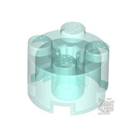   Lego Brick, Round 2 x 2 with Axle Hole, Transparent light blue