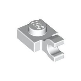 Lego PLATE 1X1 W/HOLDER, White